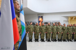 Добровольцам отряда «Барс» передали боевое знамя