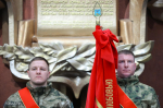Добровольцам отряда «Барс» передали боевое знамя