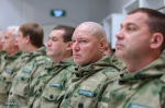 Добровольцам отряда «Барс» передали боевое знамя