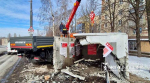 В Белгороде демонтировали повреждённое укрытие