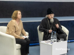 Главный архитектор региона Галина Горожанкина и митрополит Белгородский и Старооскольский Иоанн / Фото: Алексей Дацковский