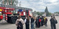Пожарно-спасательная  часть № 36  города  Строитель встречала гостей - МЧС