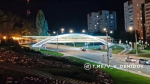 В Белгороде на мосту у памятника Князю Владимиру включили подсветку