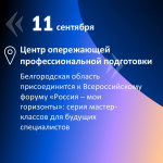 Белгородская область присоединится к Всероссийскому форуму «Россия – мои горизонты»: серия мастер-классов для школьников
