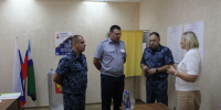 Уполномоченный по правам человека в Белгородской области Жанна Киреева посетила временный избирательный участок № 1253, образованный в СИЗО-3 г. Белгорода - УФСИН