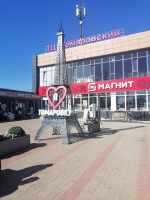 Белгородец потребовал убрать копию Эйфелевой башни у торгового центра в Томаровке