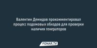 Валентин Демидов прокомментировал процесс подомовых обходов для проверки наличия генераторов - Fonar.Tv