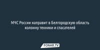 МЧС России направит в Белгородскую область колонну техники и спасателей - Fonar.Tv