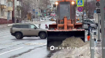 Из‑за гололедицы в Белгороде усиленно обрабатывают тротуары и остановки