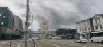 Над Белгородом поднимается огромный столб дыма